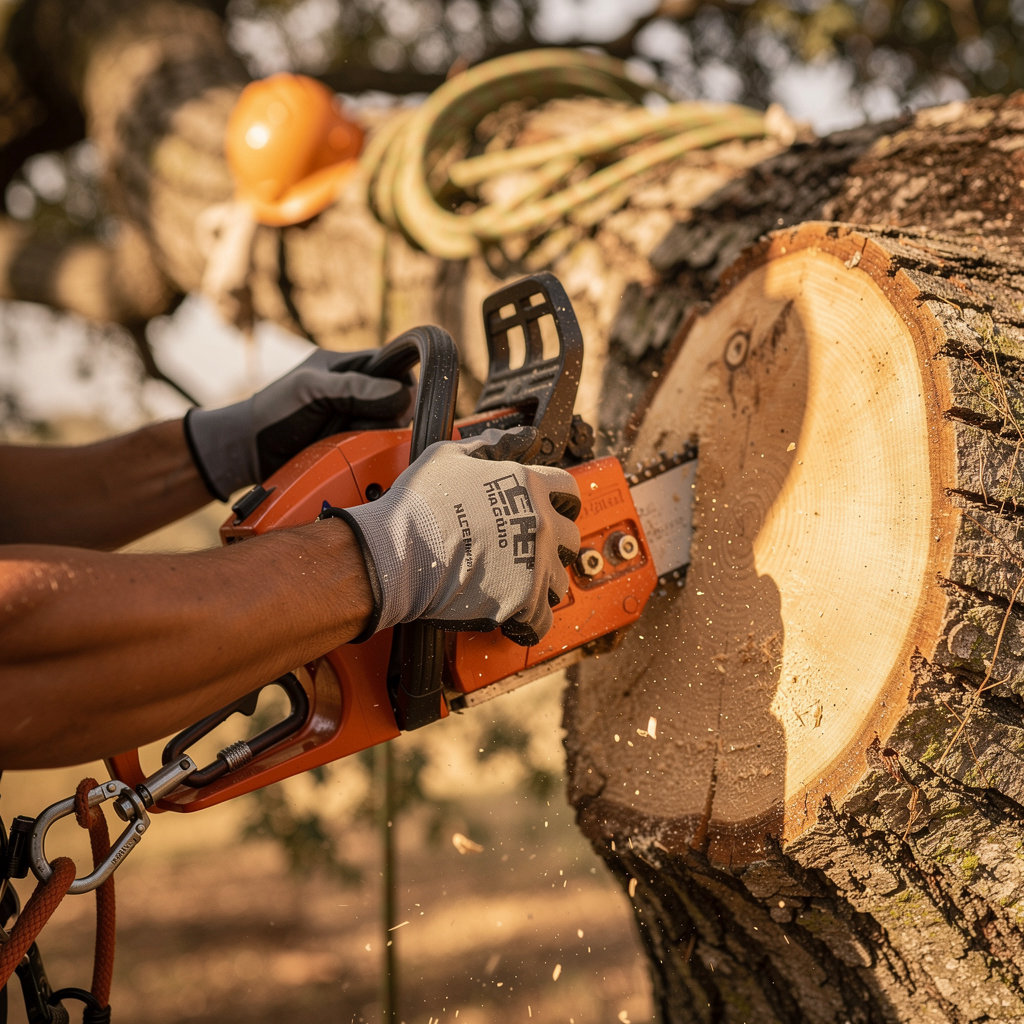 Jamul Tree Service professional crew safely removing a large tree in Jamul, CA using specialized equipment